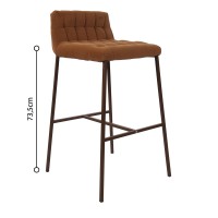 MERLO ΣΚΑΜΠΟ BAR CARAMEL 49x50x88cm