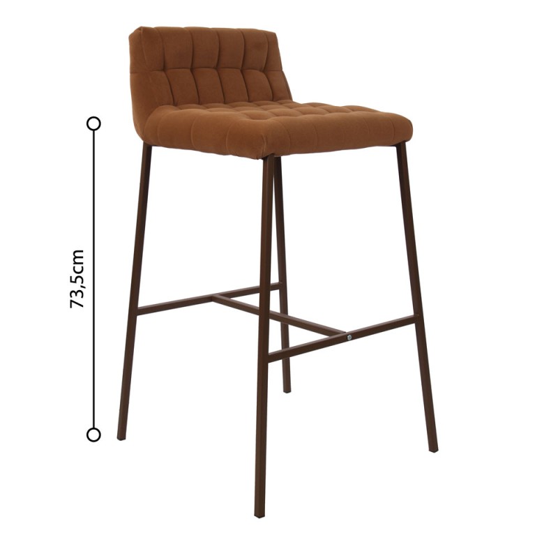 MERLO ΣΚΑΜΠΟ BAR CARAMEL 49x50x88cm