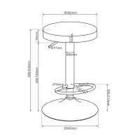 LOLLI ΣΚΑΜΠΟ BAR ΜΕΝΤΑ 38.5x38.5x59.5cm