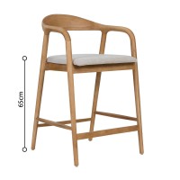TUTTO ΣΚΑΜΠΟ BAR OAK BEIGE 62x56x93cm