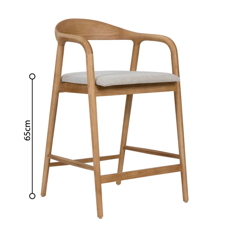 TUTTO ΣΚΑΜΠΟ BAR OAK BEIGE 62x56x93cm