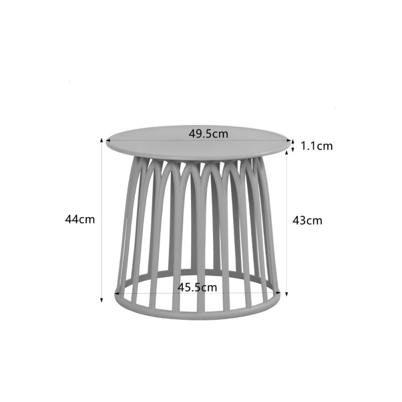 Σετ-4Τεμ.BASKET SIDE TABLE ΛΑΔΙ 49.5x49.5x44cm
