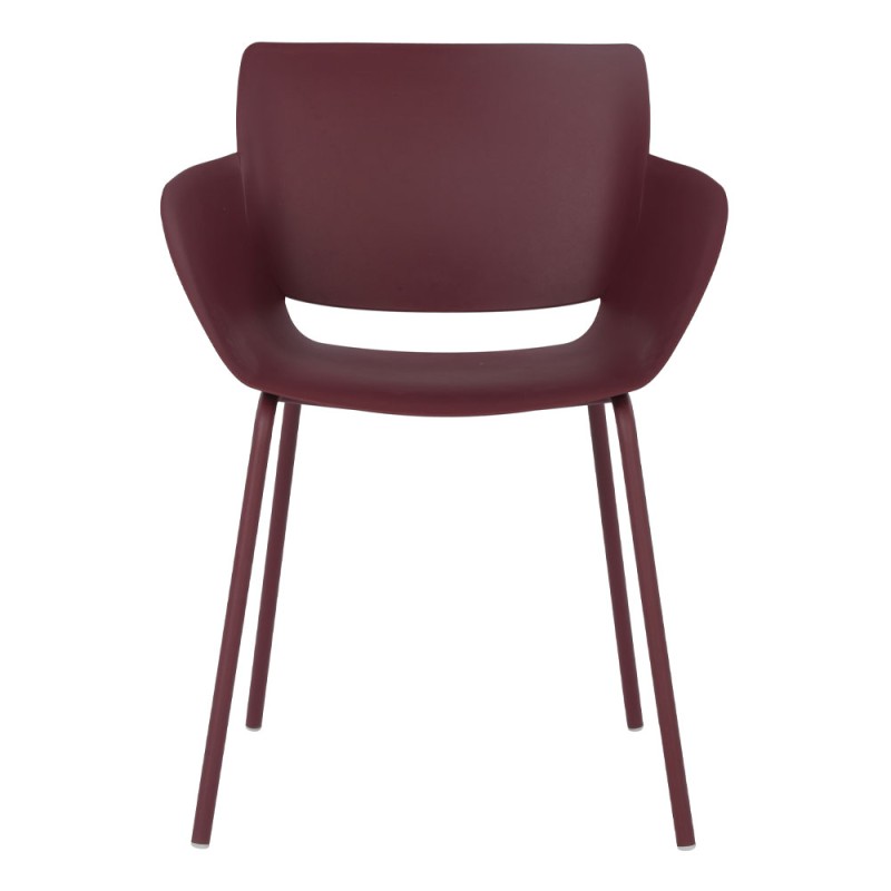 Σετ-4Τεμ.SEDIA ΚΑΡΕΚΛΑ MADDER BROWN 58x51x79.5cm