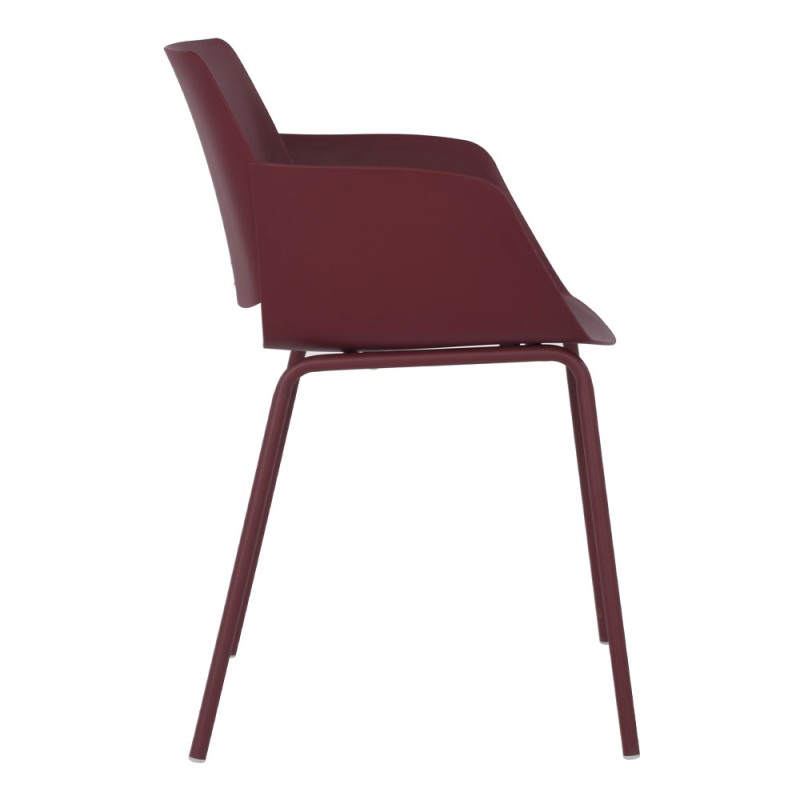 Σετ-4Τεμ.SEDIA ΚΑΡΕΚΛΑ MADDER BROWN 58x51x79.5cm