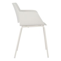 Σετ-4Τεμ.SEDIA ΚΑΡΕΚΛΑ OFF WHITE 58x51x79.5cm