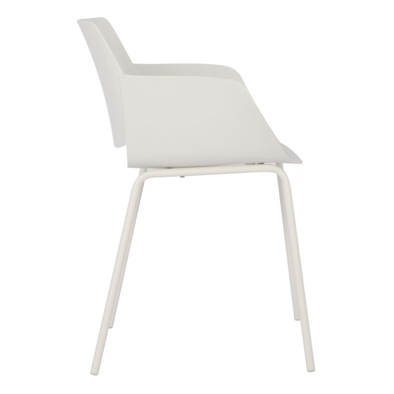 Σετ-4Τεμ.SEDIA ΚΑΡΕΚΛΑ OFF WHITE 58x51x79.5cm