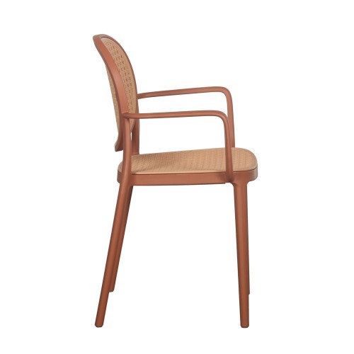 Σετ-4Τεμ.RATTI/P ΚΑΡΕΚΛΑ TERRACOTTA ΦΥΣΙΚΟ 57x51x84cm