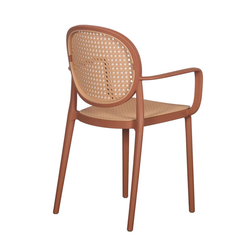 Σετ-4Τεμ.RATTI/P ΚΑΡΕΚΛΑ TERRACOTTA ΦΥΣΙΚΟ 57x51x84cm
