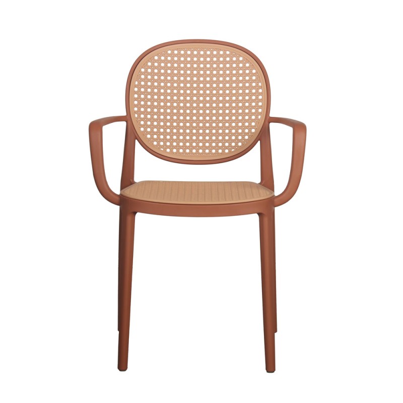 Σετ-4Τεμ.RATTI/P ΚΑΡΕΚΛΑ TERRACOTTA ΦΥΣΙΚΟ 57x51x84cm