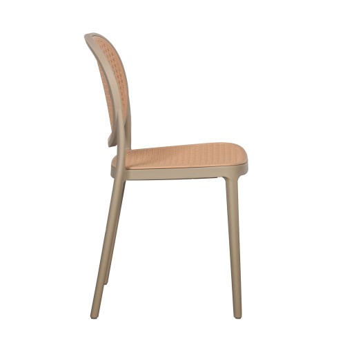Σετ-4Τεμ.RATTI ΚΑΡΕΚΛΑ LATTE ΦΥΣΙΚΟ 41.5x52x84cm