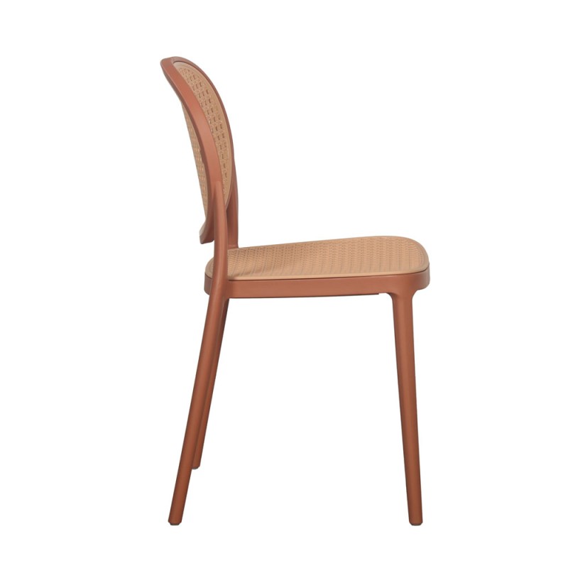 Σετ-4Τεμ.RATTI ΚΑΡΕΚΛΑ TERRACOTTA ΦΥΣΙΚΟ 41.6x53x84cm
