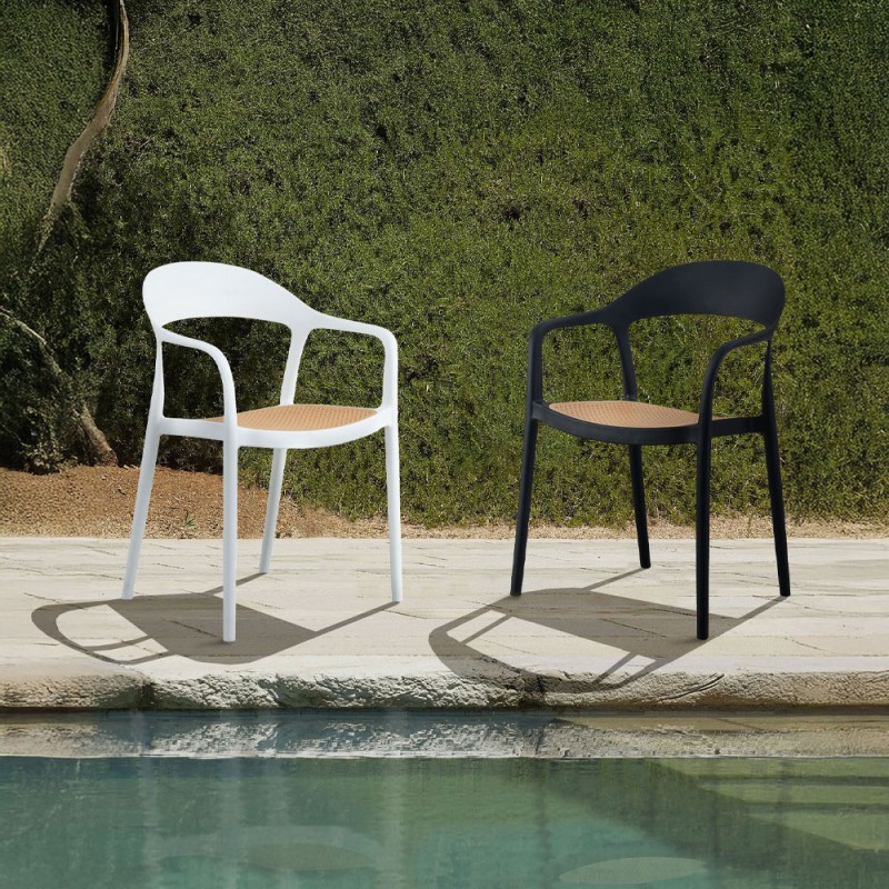 BISTROT ΚΑΡΕΚΛΑ ΜΑΥΡΟ ΦΥΣΙΚΟ 57x53x81.5cm