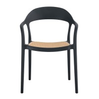 BISTROT ΚΑΡΕΚΛΑ ΜΑΥΡΟ ΦΥΣΙΚΟ 57x53x81.5cm