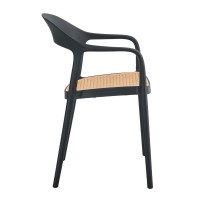BISTROT ΚΑΡΕΚΛΑ ΜΑΥΡΟ ΦΥΣΙΚΟ 57x53x81.5cm