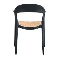 BISTROT ΚΑΡΕΚΛΑ ΜΑΥΡΟ ΦΥΣΙΚΟ 57x53x81.5cm