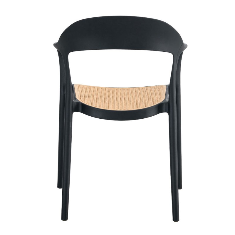 BISTROT ΚΑΡΕΚΛΑ ΜΑΥΡΟ ΦΥΣΙΚΟ 57x53x81.5cm