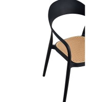 BISTROT ΚΑΡΕΚΛΑ ΜΑΥΡΟ ΦΥΣΙΚΟ 57x53x81.5cm