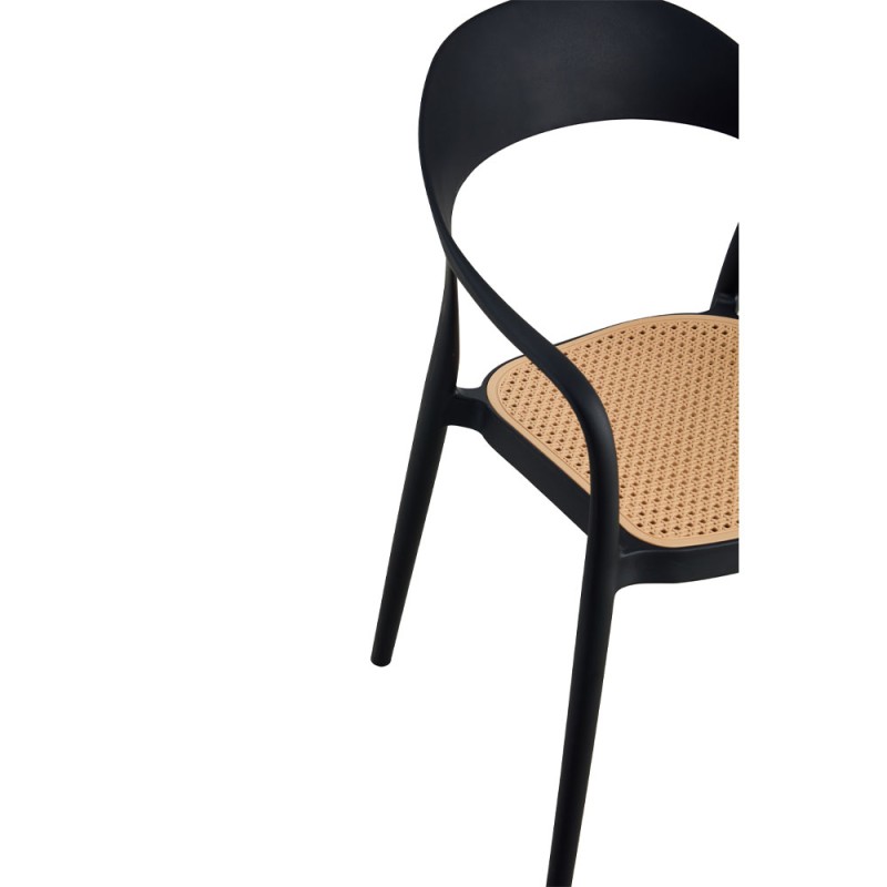 BISTROT ΚΑΡΕΚΛΑ ΜΑΥΡΟ ΦΥΣΙΚΟ 57x53x81.5cm