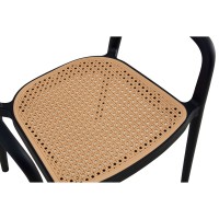 BISTROT ΚΑΡΕΚΛΑ ΜΑΥΡΟ ΦΥΣΙΚΟ 57x53x81.5cm