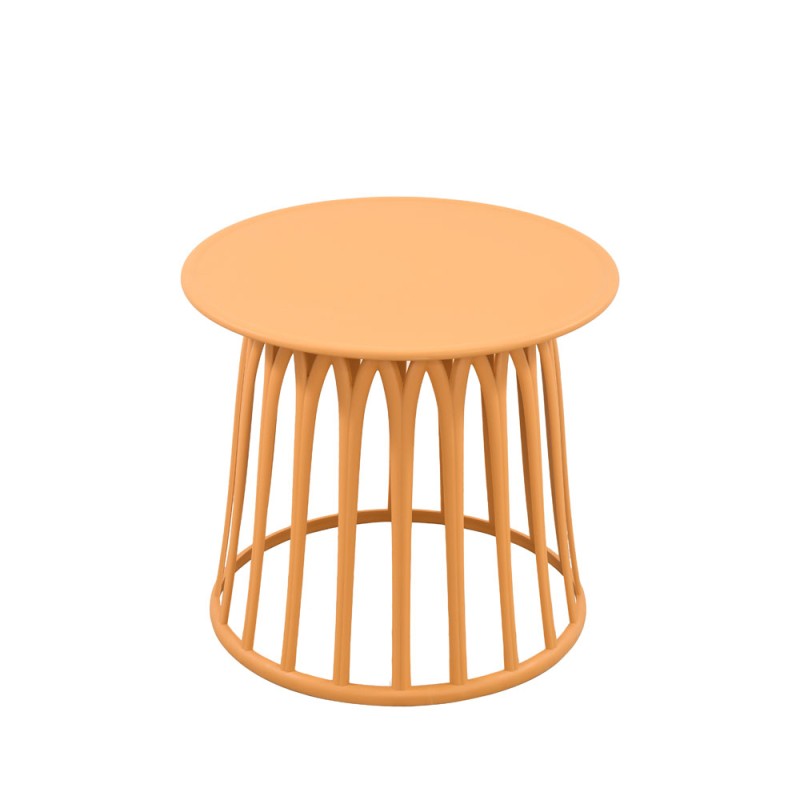 Σετ-4Τεμ.BASKET SIDE TABLE ΜΟΥΣΤΑΡΔΙ 49.5x49.5x44cm
