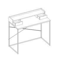 NAK ΓΡΑΦΕΙΟ 2ΣΥΡΤΑΡΙΑ SONOMA ΜΕ PATTERN 100x50x88.5cm