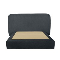 OVAL ΚΡΕΒΑΤΙ ΧΩΡΙΣ ΑΠΟΘΗΚ. ΧΩΡΟ (ΓΙΑ ΣΤΡΩΜΑ 160x200cm) ΑΝΘΡΑΚΙ 221x209x122cm