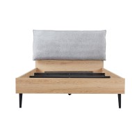 NEON ΚΡΕΒΑΤΙ (ΓΙΑ ΣΤΡΩΜΑ 120x200cm) ΓΚΡΙ ΦΥΣΙΚΟ 133x216.5x101cm