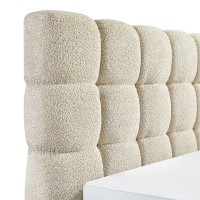 PUFFY ΚΡΕΒΑΤΙ (ΓΙΑ ΣΤΡΩΜΑ 160x200cm) BEIGE 228x188x120cm