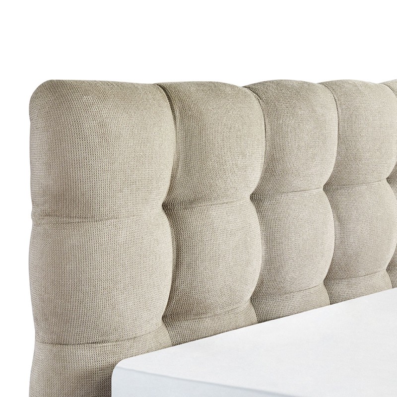 CHOCOLAT ΚΡΕΒΑΤΙ (ΓΙΑ ΣΤΡΩΜΑ 160x200cm) BEIGE 223x185x108cm