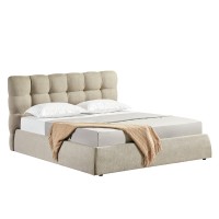 CHOCOLAT ΚΡΕΒΑΤΙ (ΓΙΑ ΣΤΡΩΜΑ 160x200cm) BEIGE 223x185x108cm