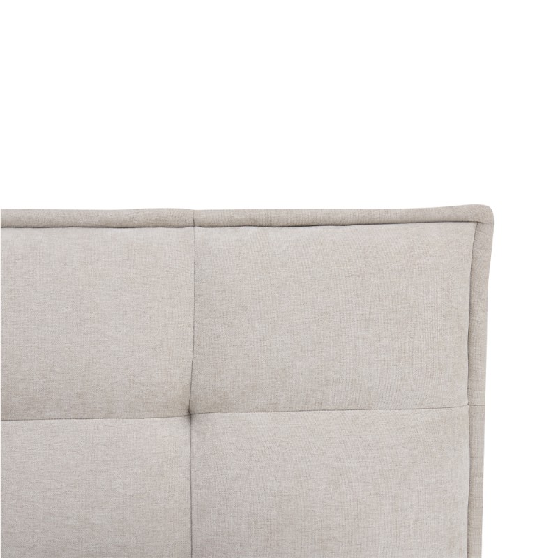 BUTTON ΚΡΕΒΑΤΙ (ΓΙΑ ΣΤΡΩΜΑ 160x200cm) BEIGE 183x217x112cm