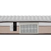 MADAME LUX H.27,5cm ΣΤΡΩΜΑ BEIGE ΛΕΥΚΟ 90x200