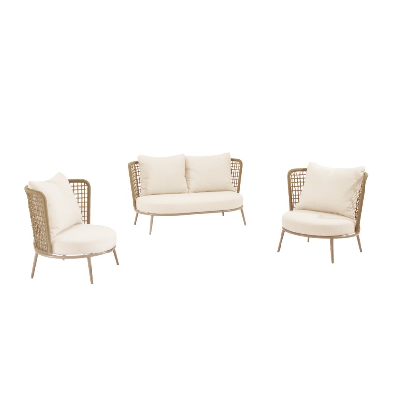 POLO ΣΑΛΟΝΙ SET 1+2 ΜΠΕΖ