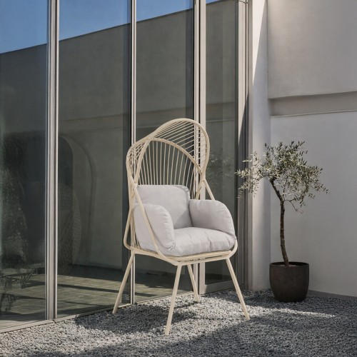SUN ΠΟΛΥΘΡΟΝΑ BEIGE 75x69x135.5cm
