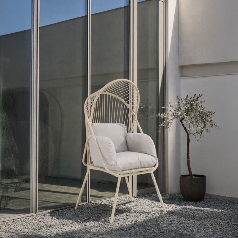 SUN ΠΟΛΥΘΡΟΝΑ BEIGE 75x69x135.5cm