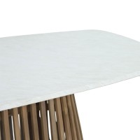 SIRACUSA ΤΡΑΠΕΖΙ ΛΕΥΚΟ 220x110x77.5cm