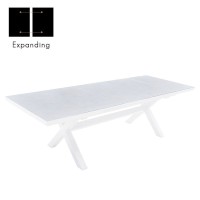 SORPRESA ΤΡΑΠΕΖΙ ΕΠΕΚΤΕΙΝΟΜΕΝΟ-Η ΓΚΡΙ LATTE ΛΕΥΚΟ 202x101x77cm