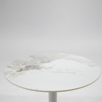 UNO ΤΡΑΠΕΖΙ BEIGE ΜΕ ΟΨΗ ΜΑΡΜΑΡΟΥ ΓΚΡΙ 80x80x74cm