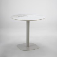 UNO ΤΡΑΠΕΖΙ BEIGE ΜΕ ΟΨΗ ΜΑΡΜΑΡΟΥ ΓΚΡΙ 80x80x74cm