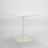QUADRA ΤΡΑΠΕΖΙ ΛΕΥΚΟ ΜΕ ΟΨΗ ΜΑΡΜΑΡΟΥ 60x60x74cm
