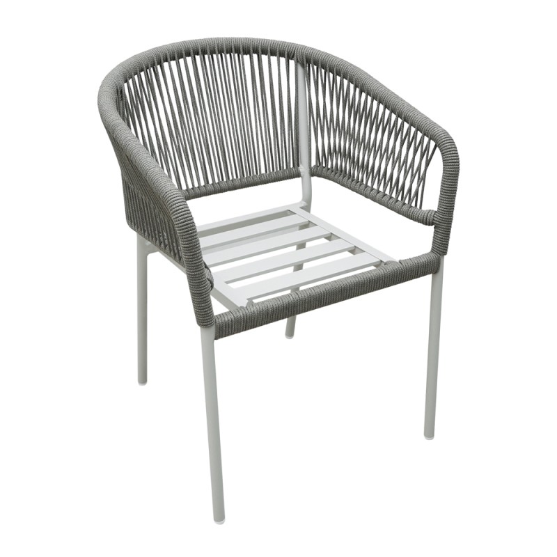 TONDO ΚΑΡΕΚΛΑ LATTE OFF WHITE 62x57x80cm
