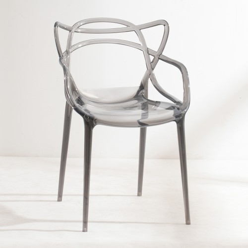 CHLOE ΚΑΡΕΚΛΑ ΔΙΑΦΑΝΟ/ΜΑΥΡΟ 54.5x55.5x83cm