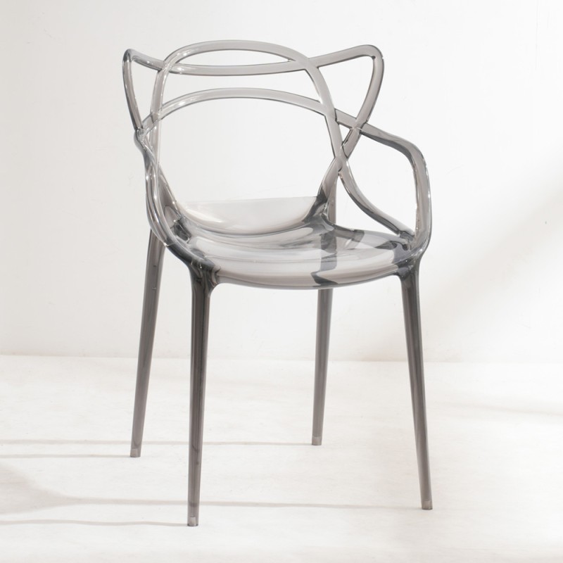 CHLOE ΚΑΡΕΚΛΑ ΔΙΑΦΑΝΟ/ΜΑΥΡΟ 54.5x55.5x83cm