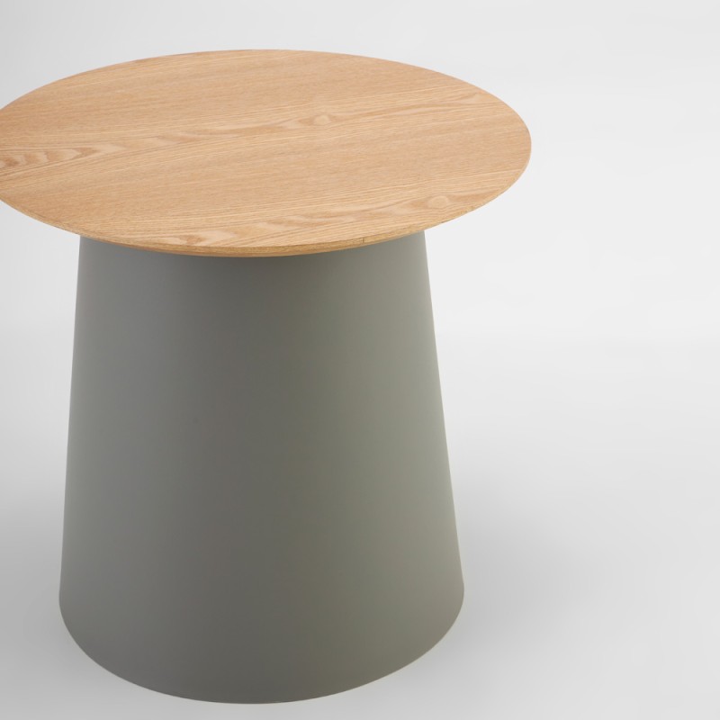 ZENTRA COFFEE TABLE ΦΥΣΙΚΟ ΓΚΡΙ 50x50x47.5cm