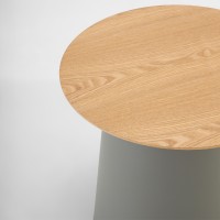 ZENTRA COFFEE TABLE ΦΥΣΙΚΟ ΓΚΡΙ 50x50x47.5cm