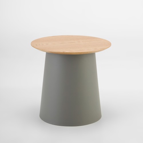 ZENTRA COFFEE TABLE ΦΥΣΙΚΟ ΓΚΡΙ 50x50x47.5cm