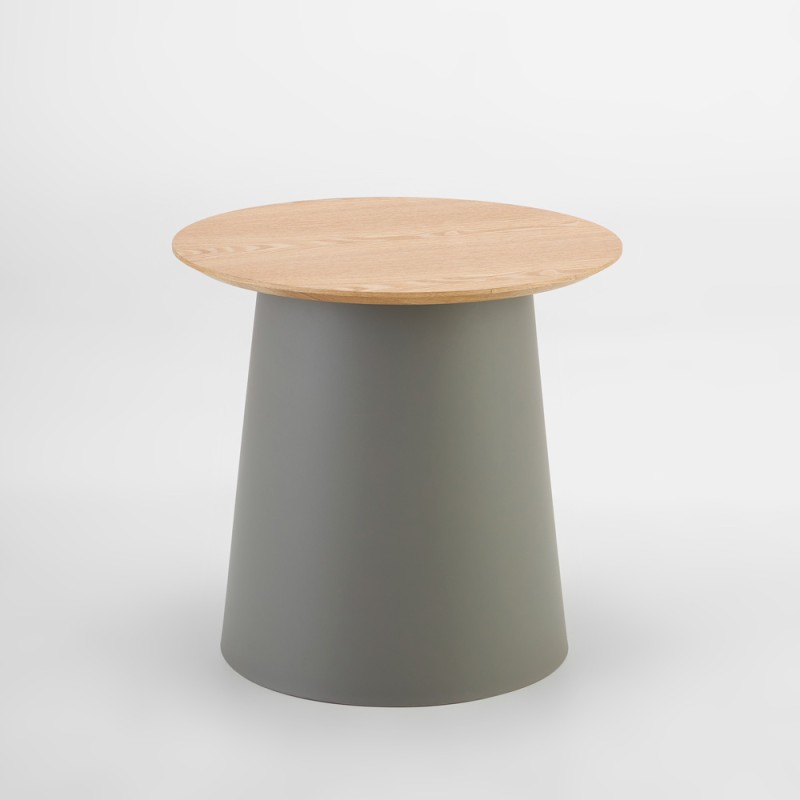 ZENTRA COFFEE TABLE ΦΥΣΙΚΟ ΓΚΡΙ 50x50x47.5cm
