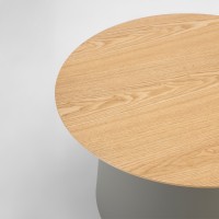 ZENTRA COFFEE TABLE ΦΥΣΙΚΟ ΓΚΡΙ 70x70x39cm