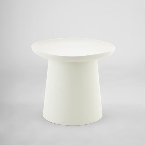 PLATE COFFEE TABLE OFF WHITE 50x50x47.5cm