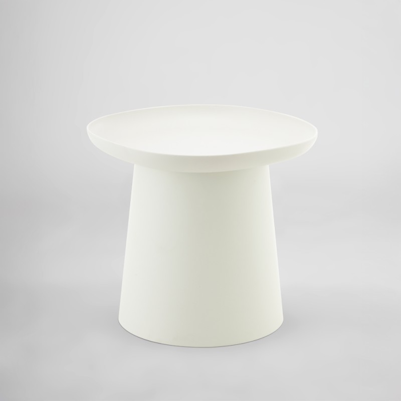 PLATE COFFEE TABLE OFF WHITE 50x50x47.5cm